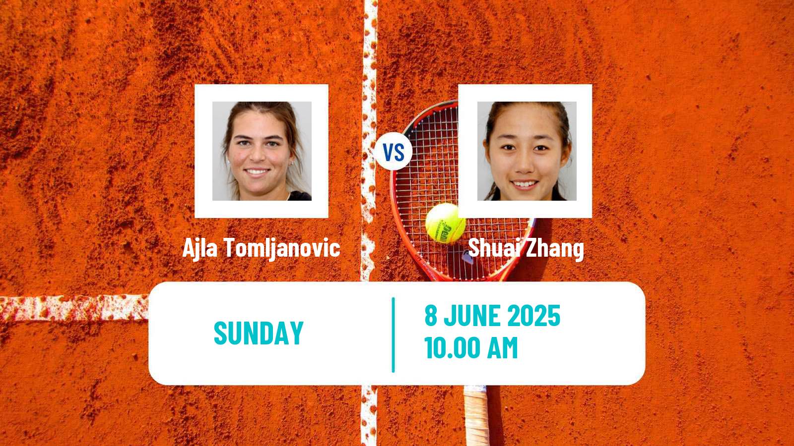 Tennis WTA London Ajla Tomljanovic - Shuai Zhang