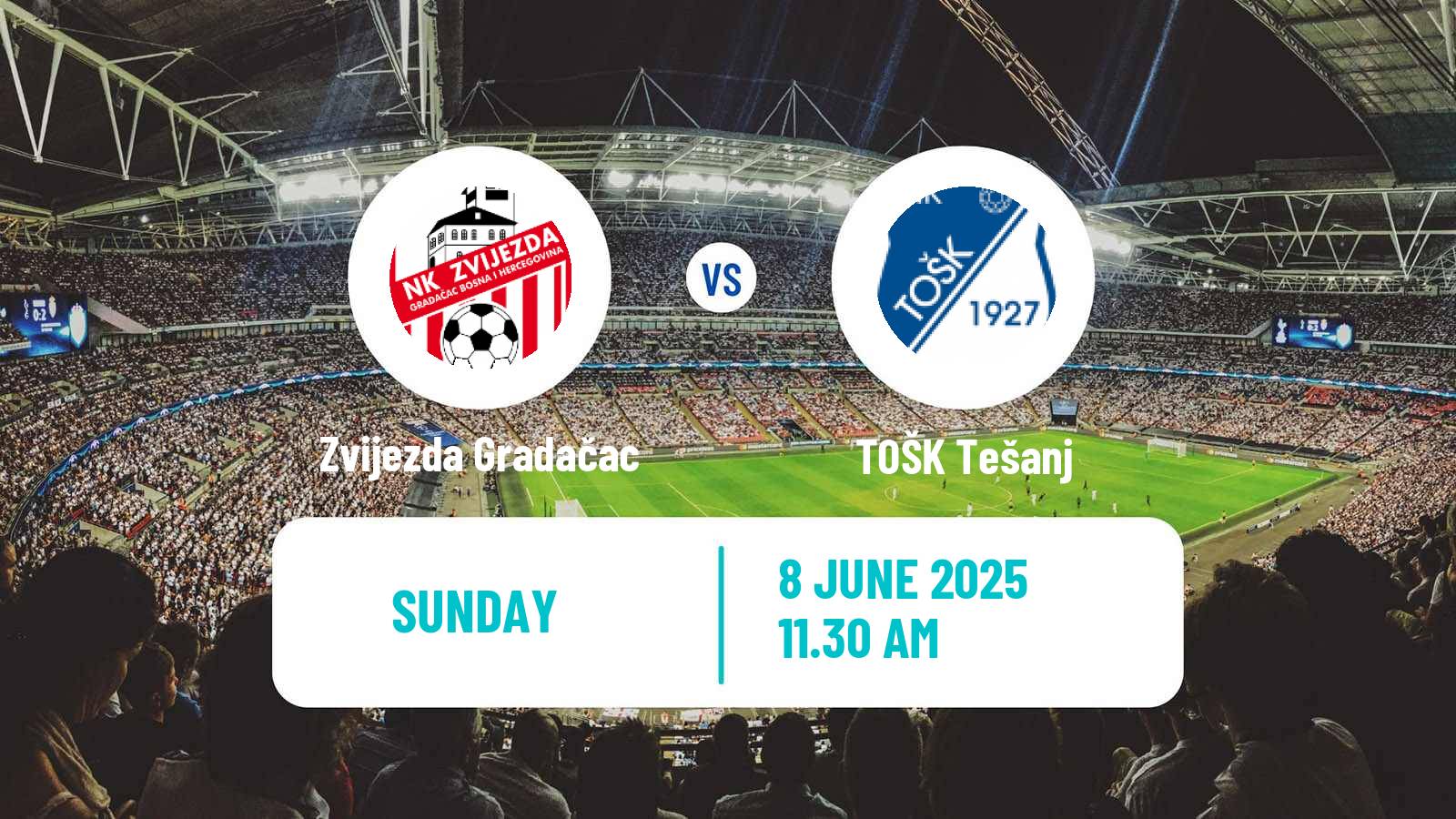 Soccer Bosnian Prva Liga FBiH Zvijezda Gradačac - TOŠK Tešanj