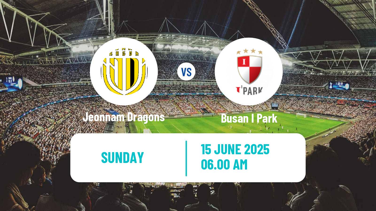 Soccer South Korean K-League 2 Jeonnam Dragons - Busan I Park