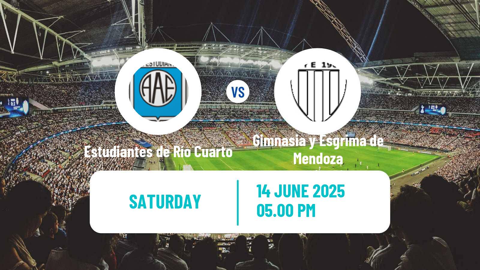 Soccer Argentinian Primera Nacional Estudiantes de Río Cuarto - Gimnasia y Esgrima de Mendoza