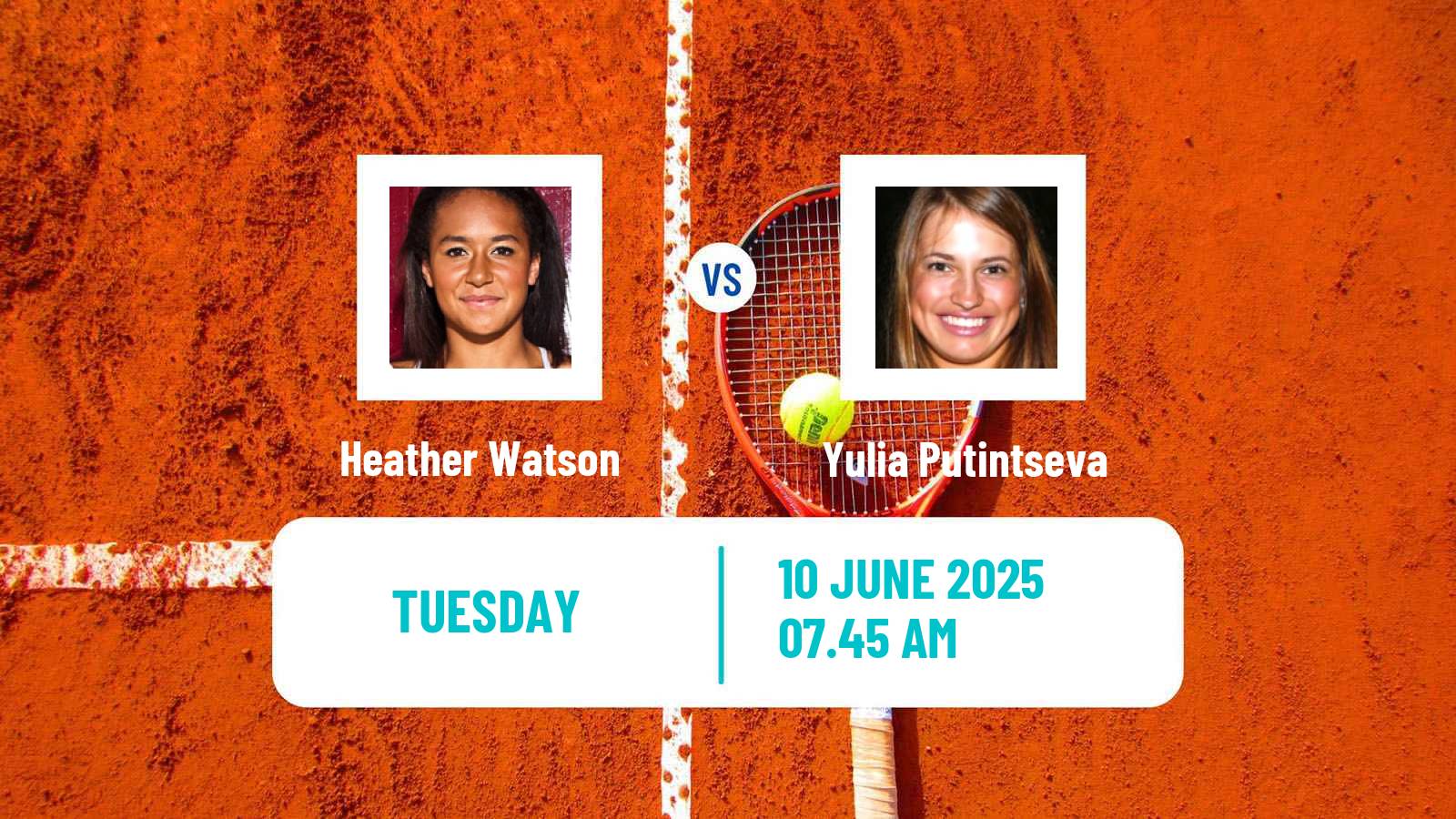 Tennis WTA London Heather Watson - Yulia Putintseva