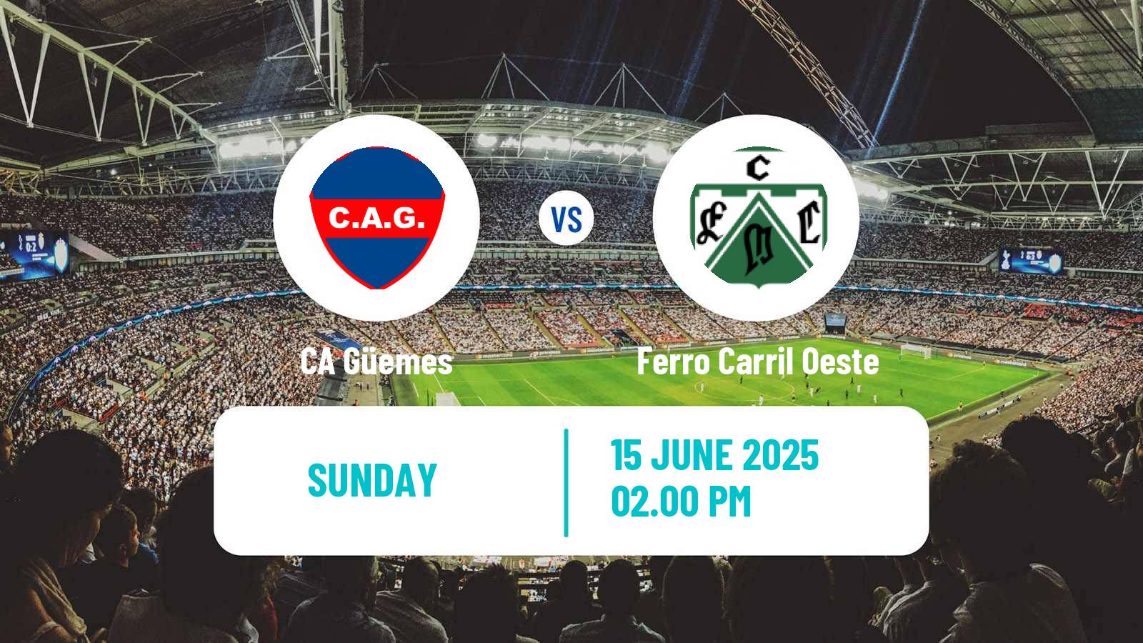 Soccer Argentinian Primera Nacional Güemes - Ferro Carril Oeste