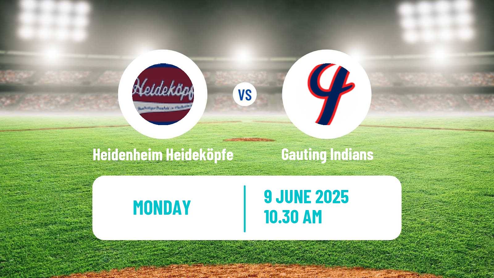 Baseball German Bundesliga South Baseball Heidenheim Heideköpfe - Gauting Indians