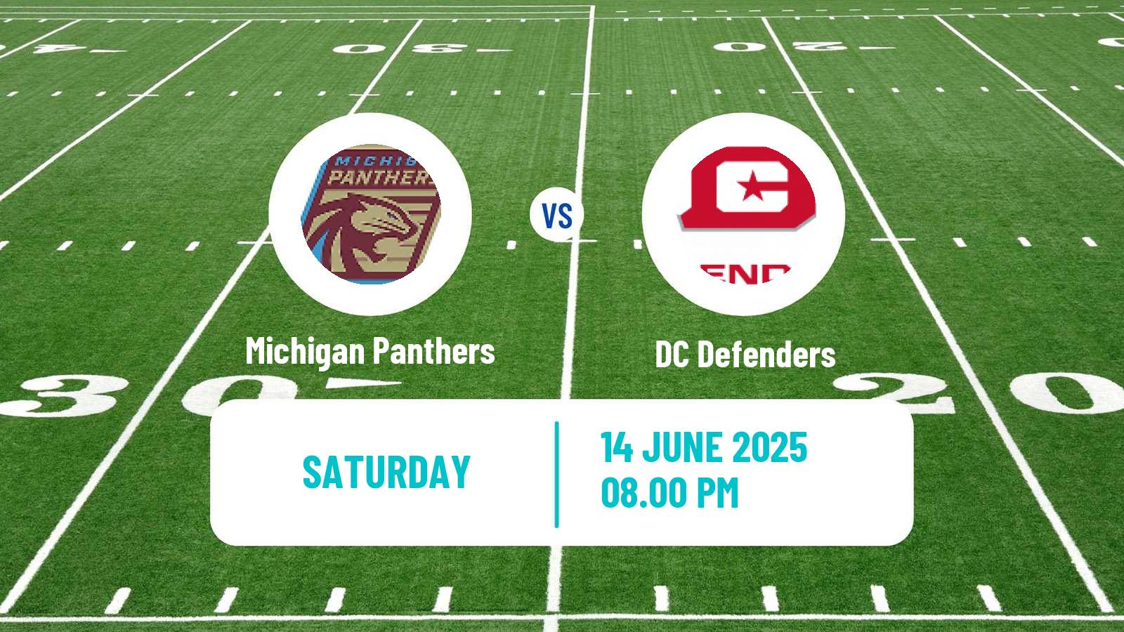 American football UFL Michigan Panthers - DC Defenders