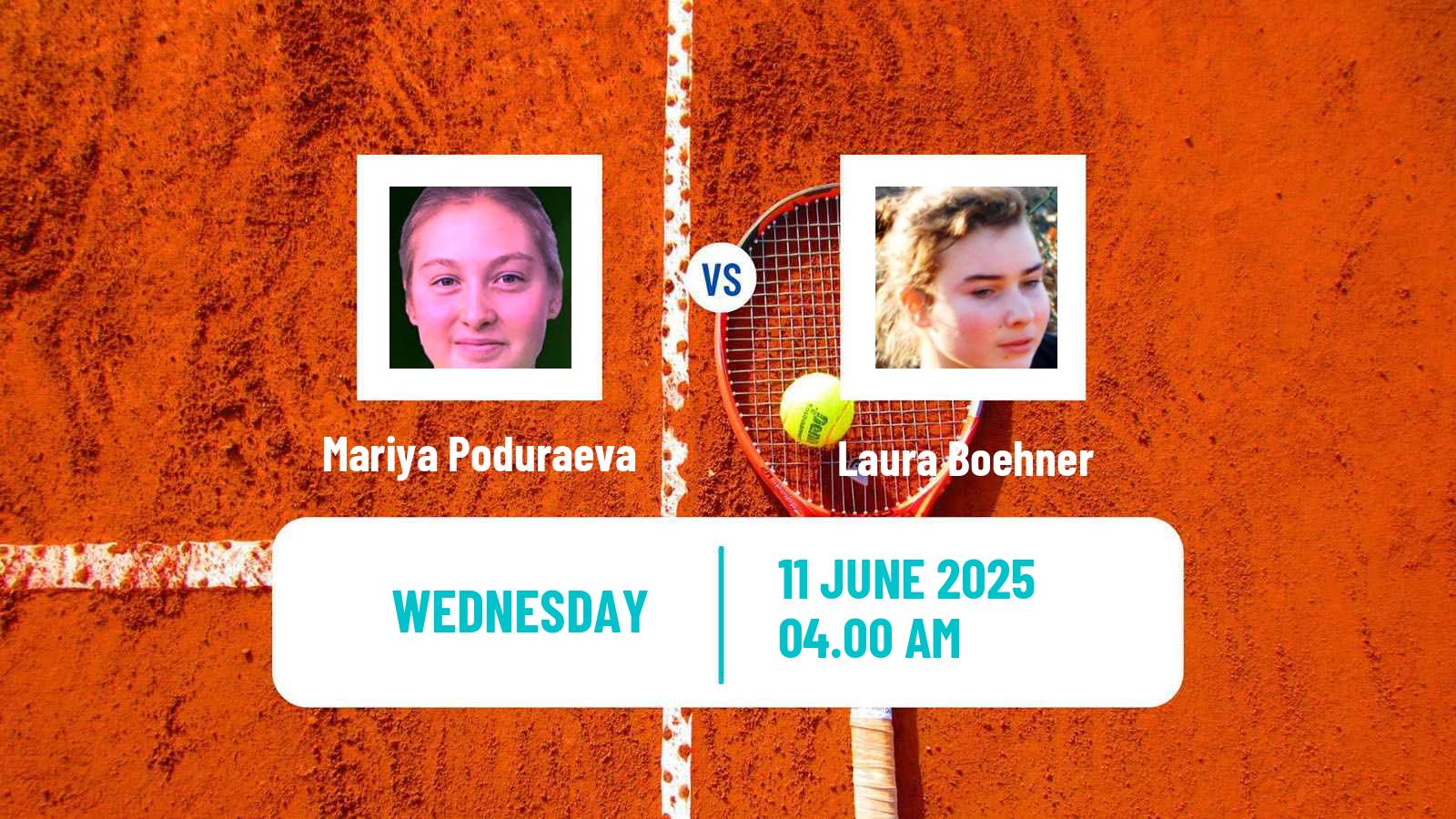 Tennis ITF W15 Gdansk Women Mariya Poduraeva - Laura Boehner