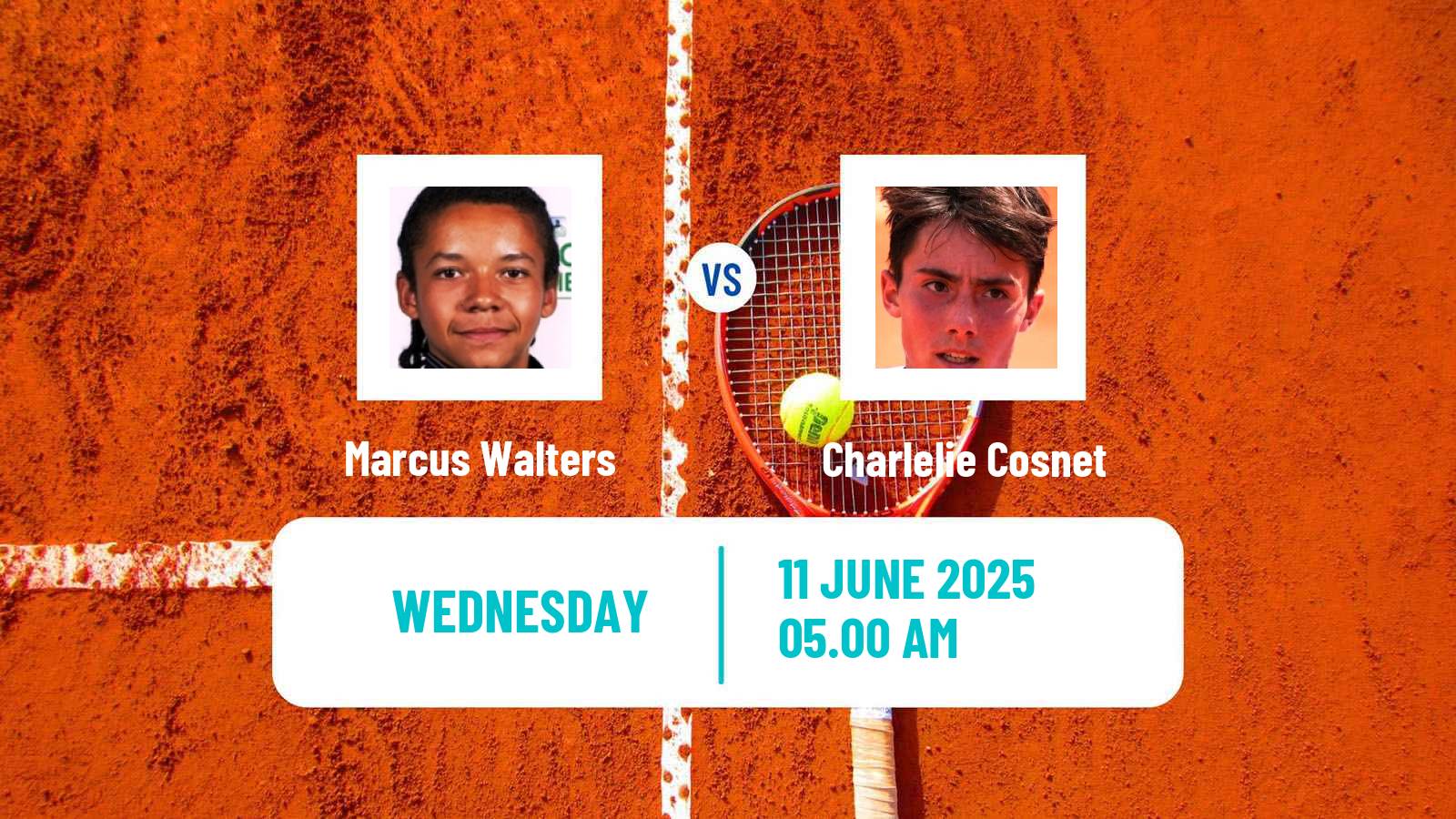 Tennis ITF M15 Monastir 23 Men Marcus Walters - Charlelie Cosnet