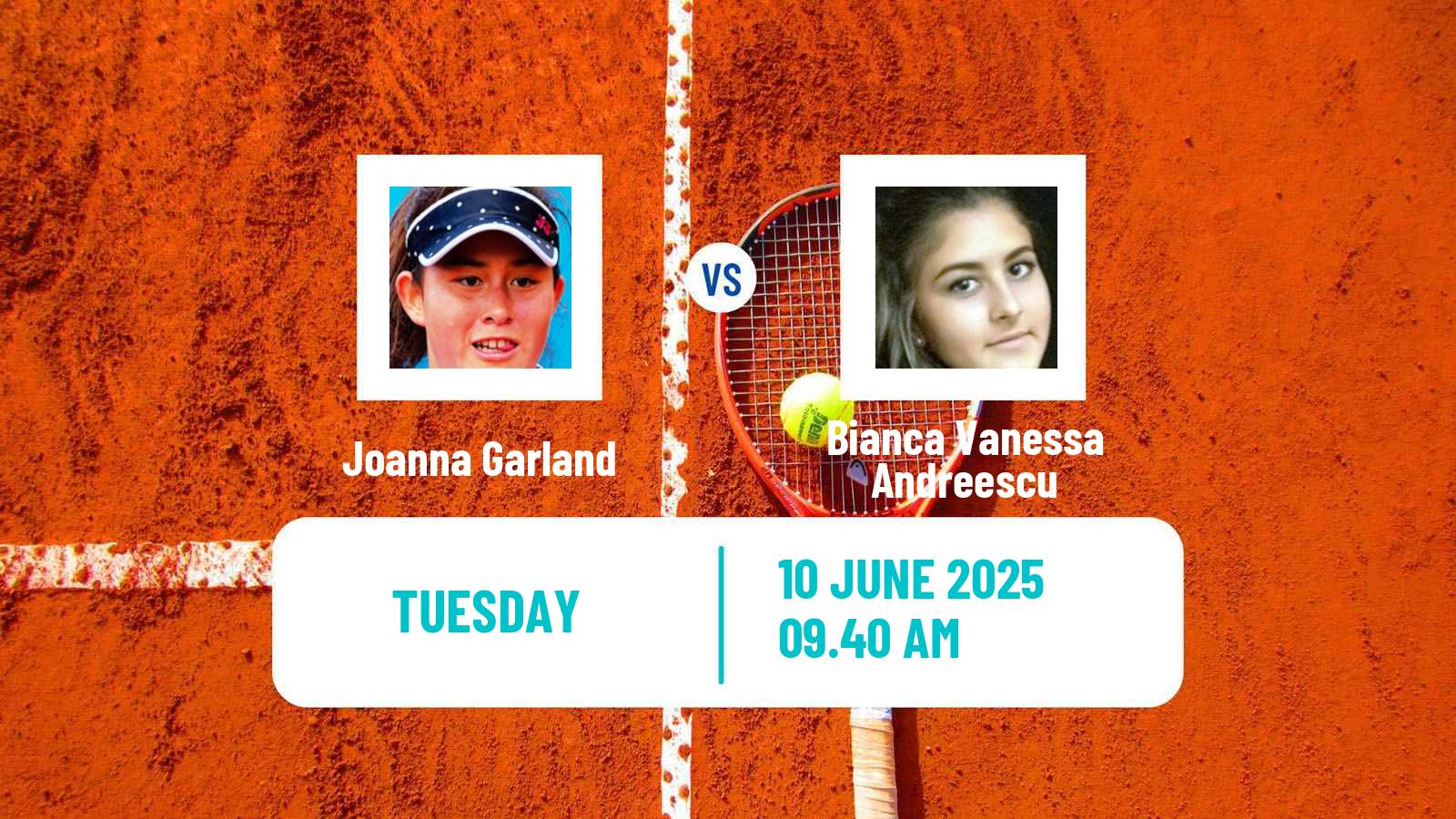 Tennis WTA Hertogenbosch Joanna Garland - Bianca Vanessa Andreescu