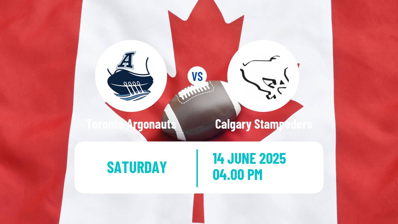 Canadian football CFL Toronto Argonauts - Calgary Stampeders
