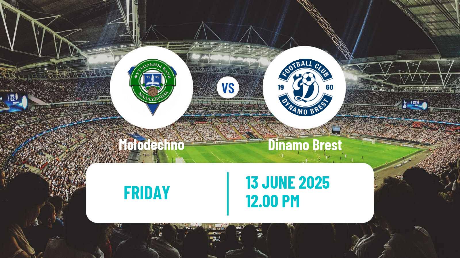 Soccer Belarusian Vysshaya Liga Molodechno - Dinamo Brest