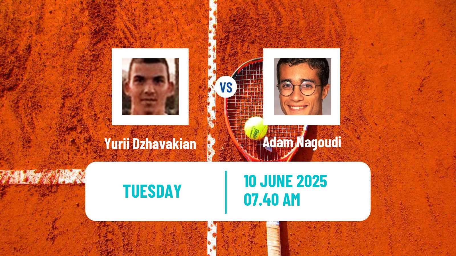 Tennis ITF M25 Monastir 2 Men Yurii Dzhavakian - Adam Nagoudi