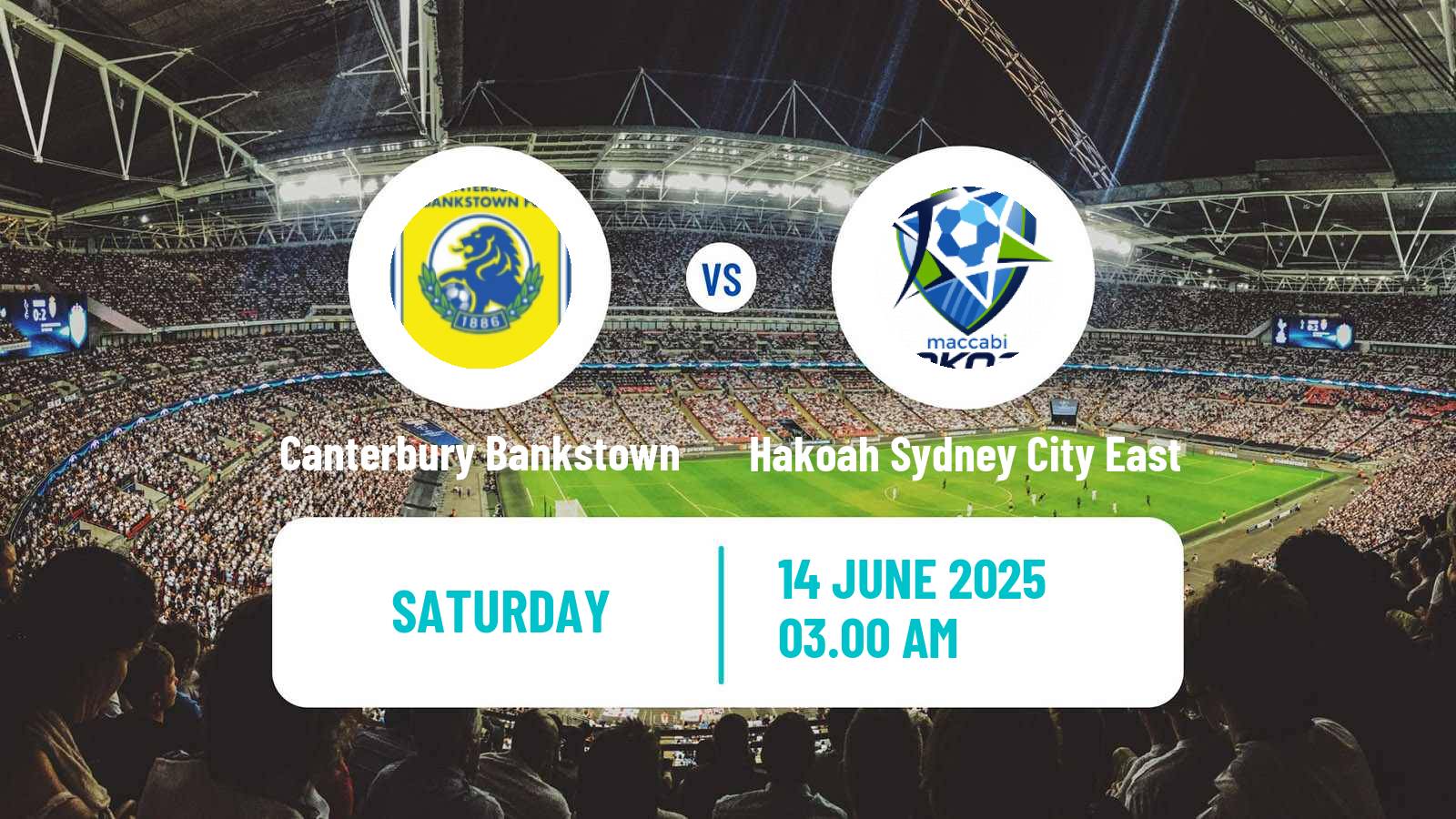 Soccer Australian NSW League One Canterbury Bankstown - Hakoah Sydney City East