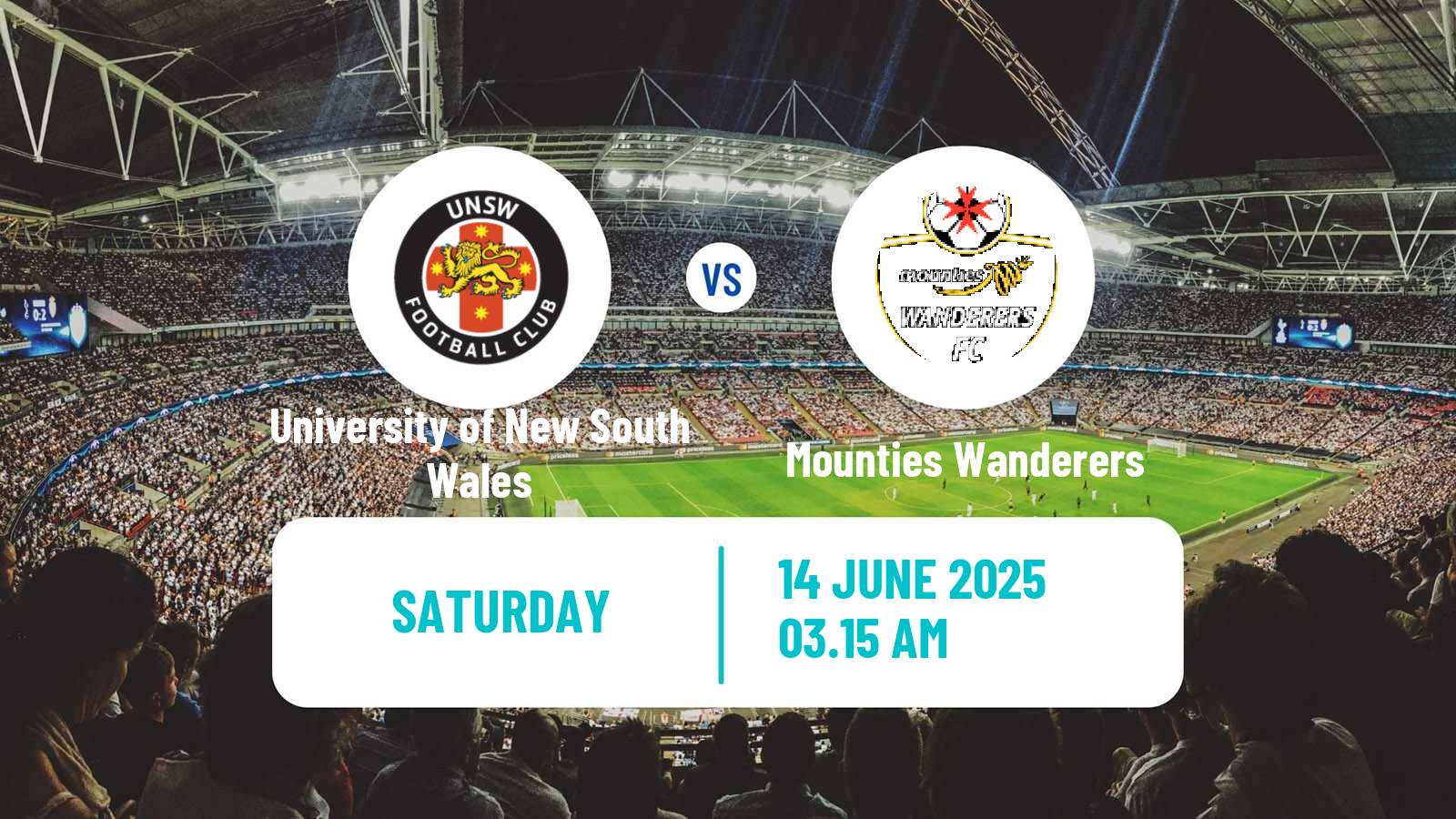 Soccer Australian NSW League One University of New South Wales - Mounties Wanderers