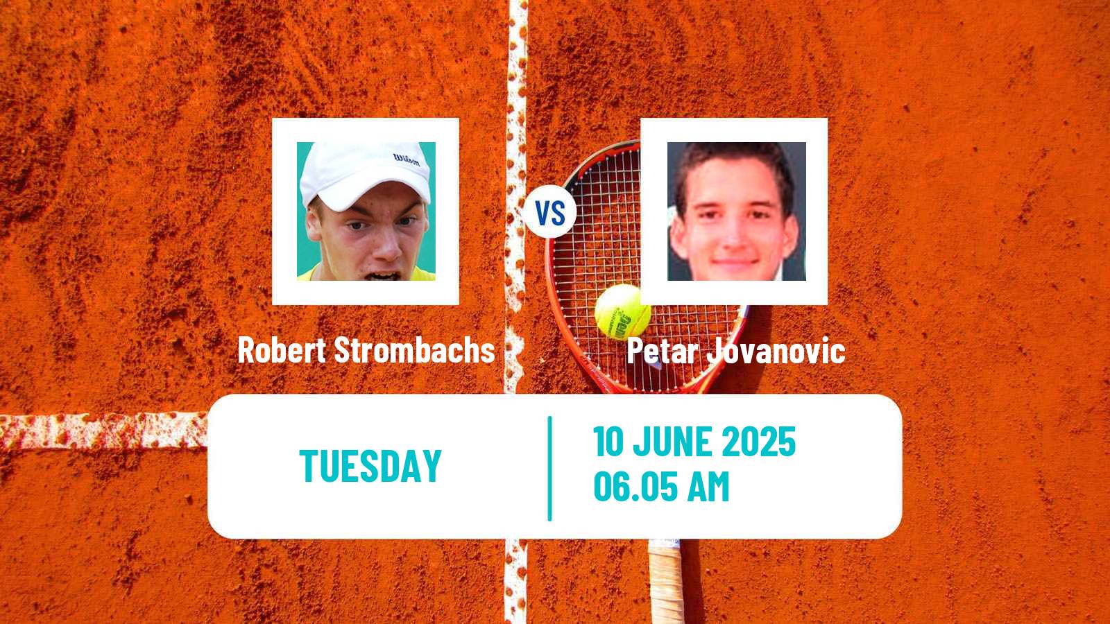 Tennis Davis Cup Group III Robert Strombachs - Petar Jovanovic