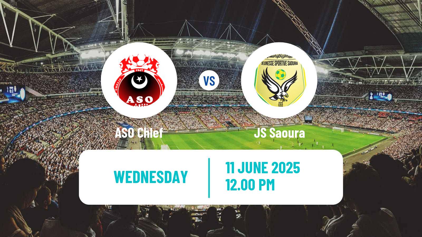 Soccer Algerian Ligue 1 ASO Chlef - Saoura
