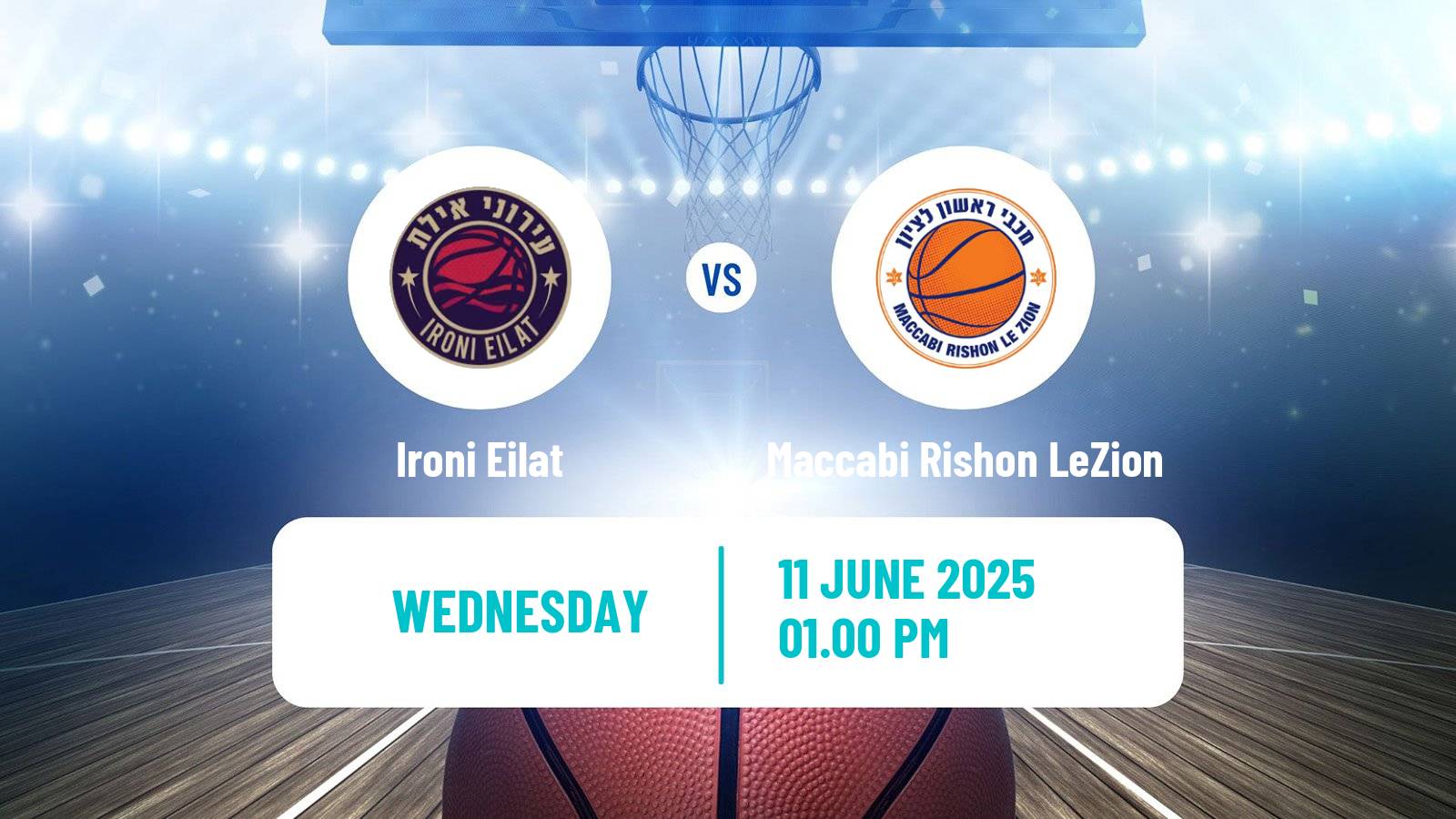 Basketball Israeli Liga Leumit Basketball Ironi Eilat - Maccabi Rishon LeZion
