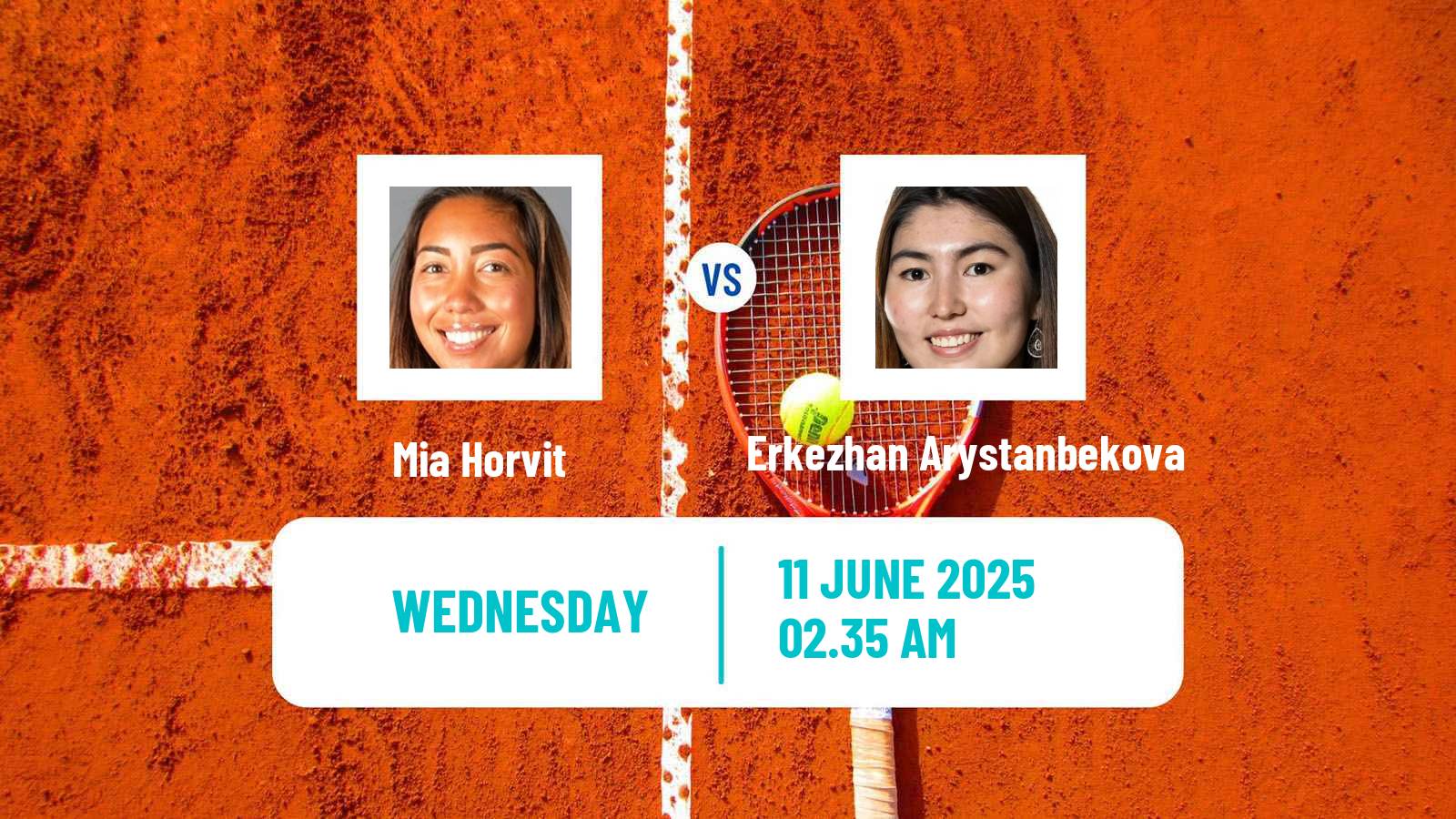 Tennis ITF W15 Tashkent 2 Women Mia Horvit - Erkezhan Arystanbekova