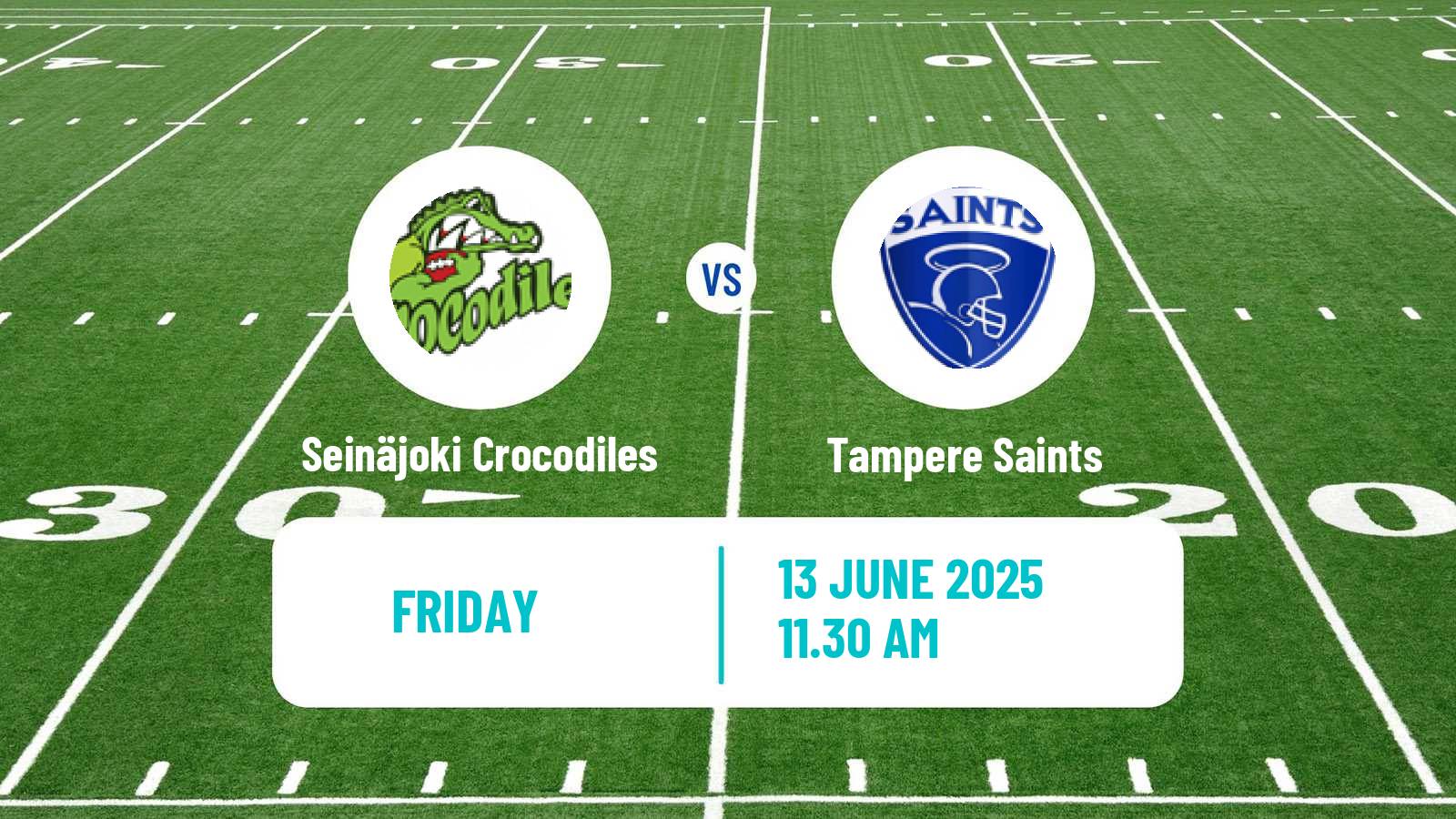 American football Finnish Vaahteraliiga Seinäjoki Crocodiles - Tampere Saints