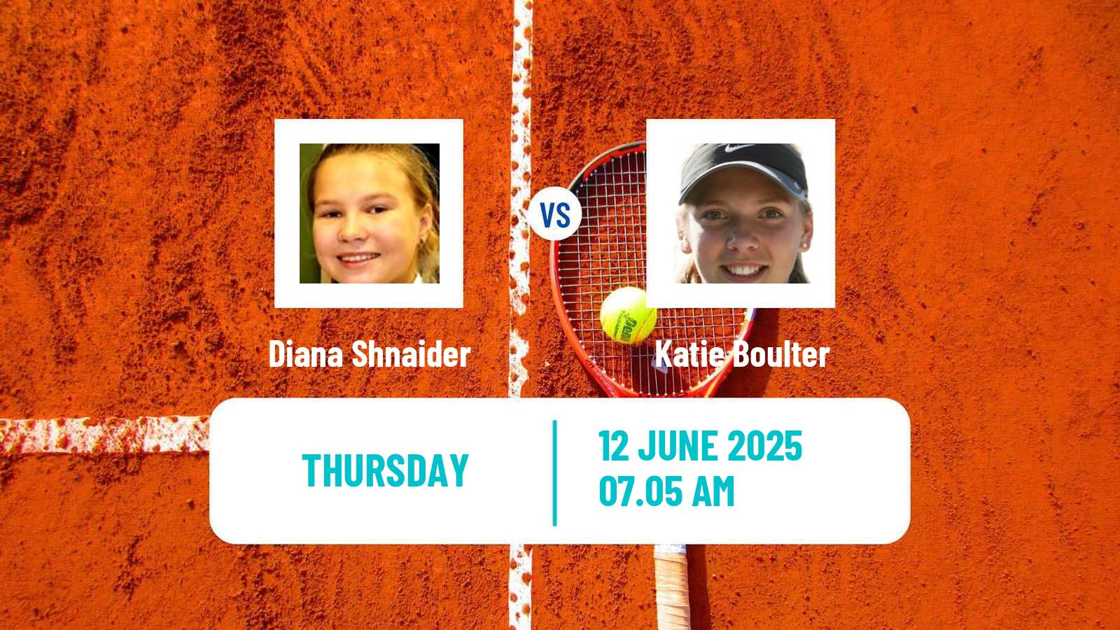 Tennis WTA London Diana Shnaider - Katie Boulter