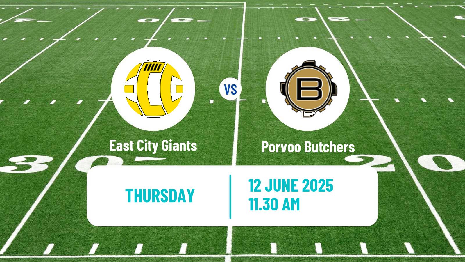 American football Finnish Vaahteraliiga East City Giants - Porvoo Butchers