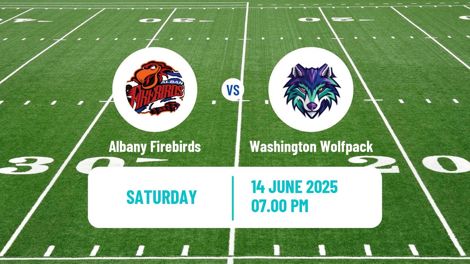 Arena football AF1 Albany Firebirds - Washington Wolfpack