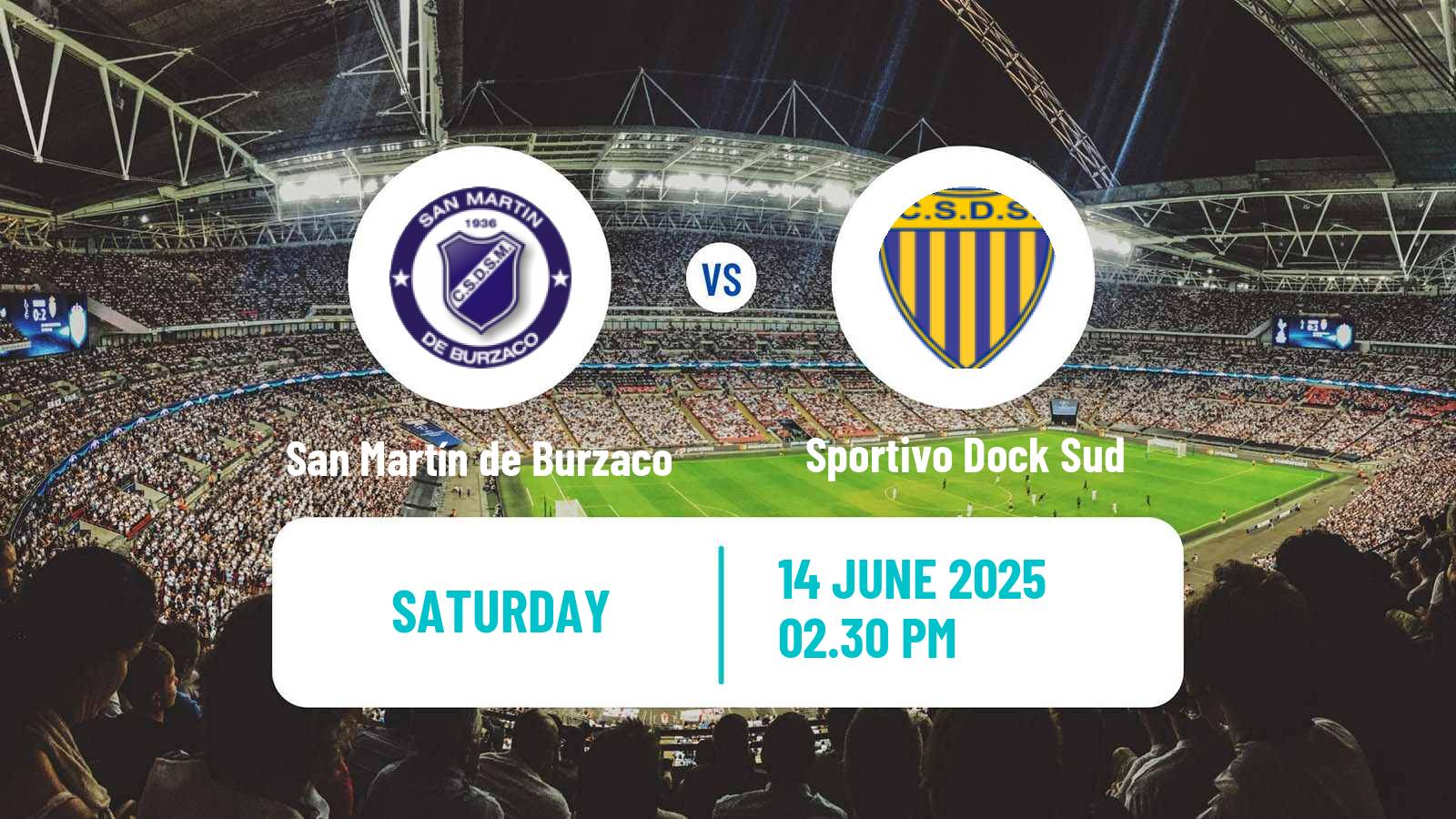 Soccer Argentinian Primera B San Martín de Burzaco - Sportivo Dock Sud
