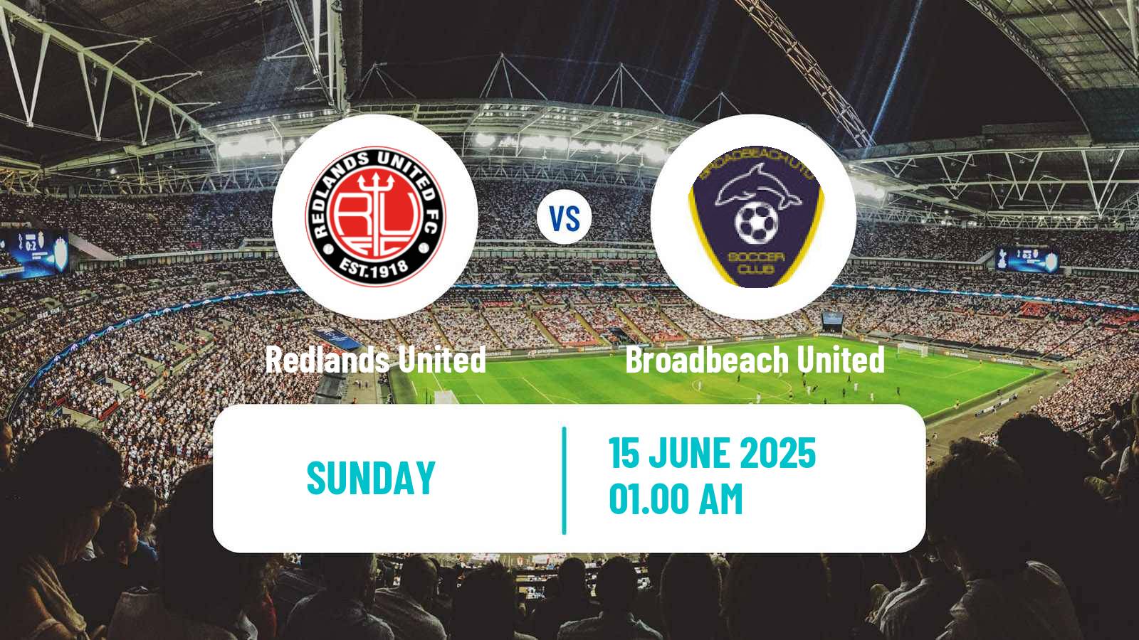Soccer Australian Queensland Premier League Redlands United - Broadbeach United