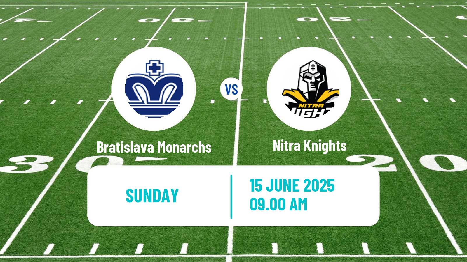 American football Czech CLAF Bratislava Monarchs - Nitra Knights