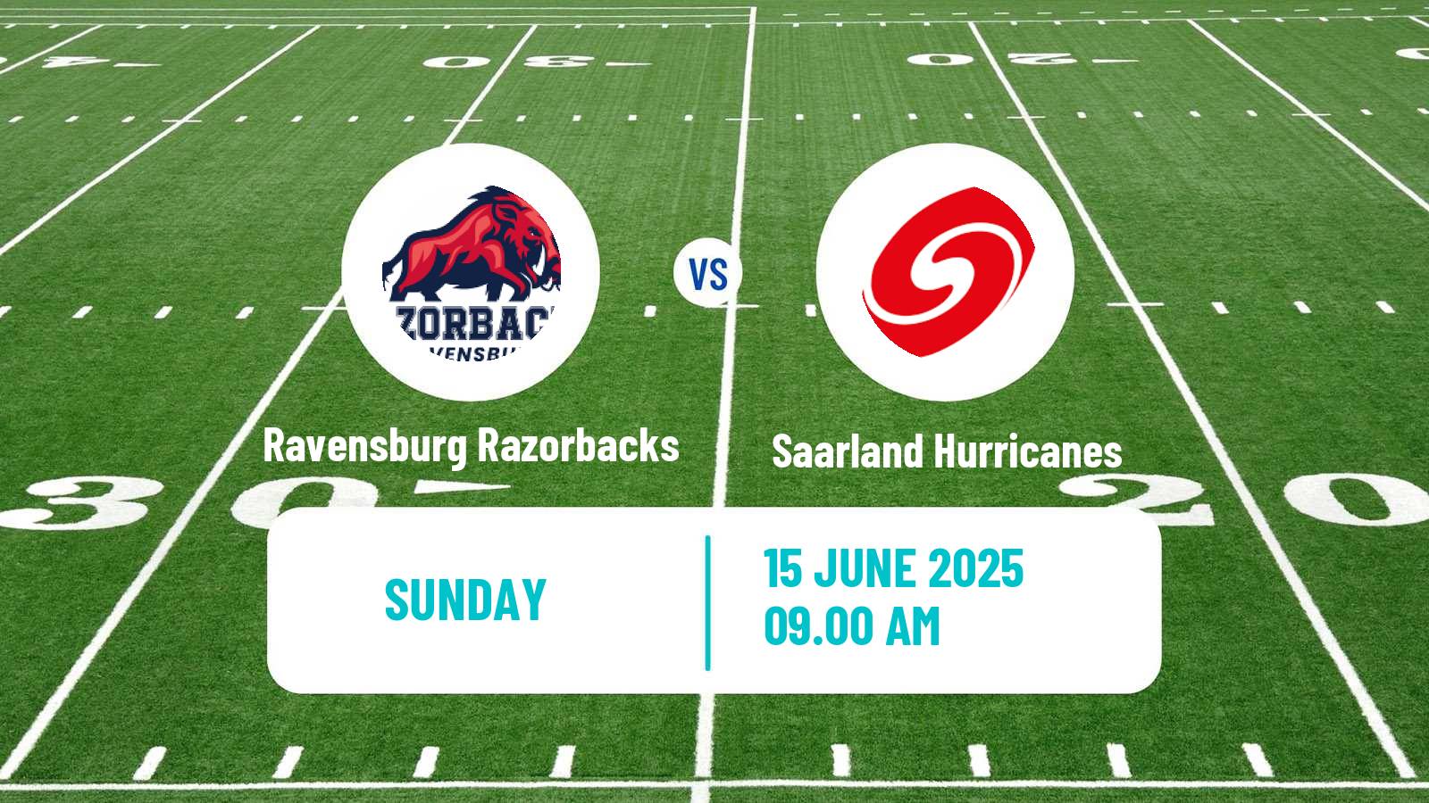 American football German GFL Ravensburg Razorbacks - Saarland Hurricanes