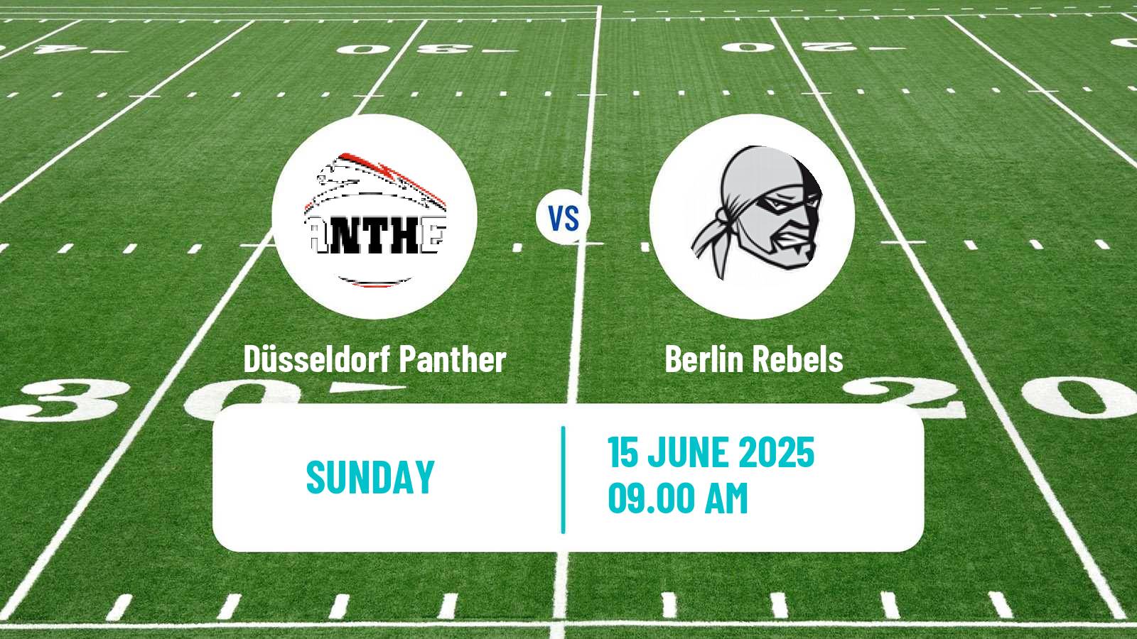 American football German GFL Düsseldorf Panther - Berlin Rebels