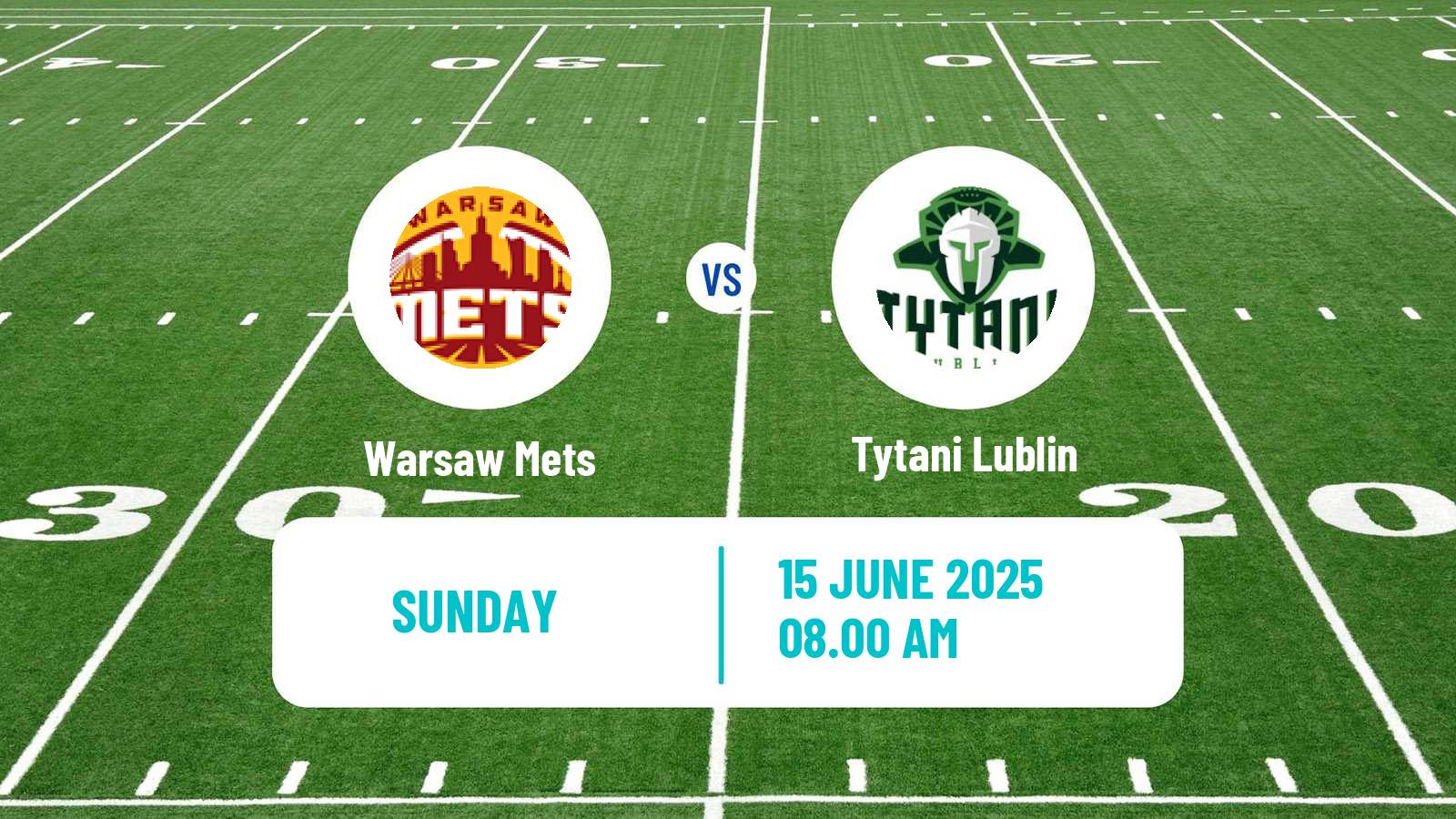 American football Polish PFL 1 Warsaw Mets - Tytani Lublin