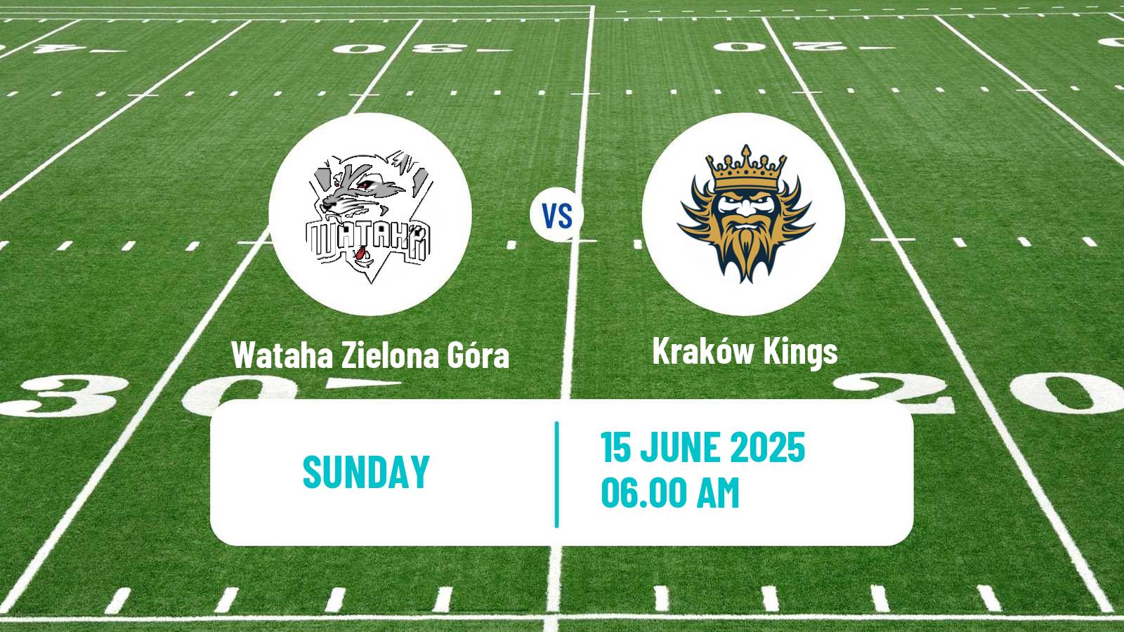 American football Polish PFL 1 Wataha Zielona Góra - Kraków Kings