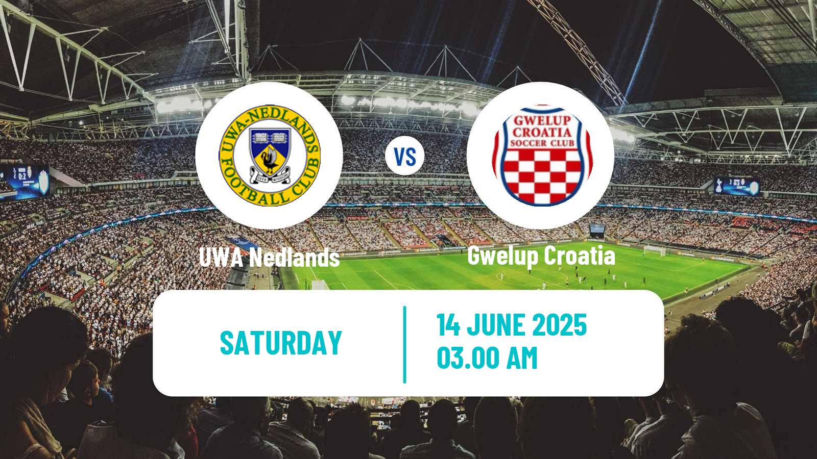 Soccer Australian WA State League UWA Nedlands - Gwelup Croatia