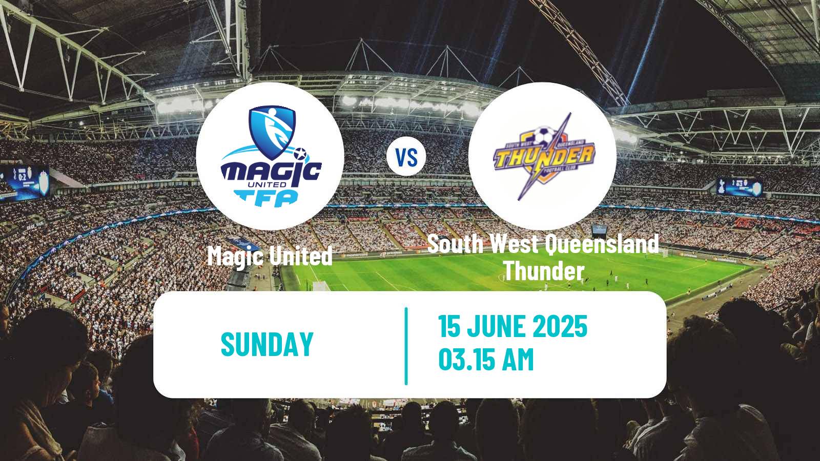 Soccer Australian Queensland Premier League Magic United - South West Queensland Thunder