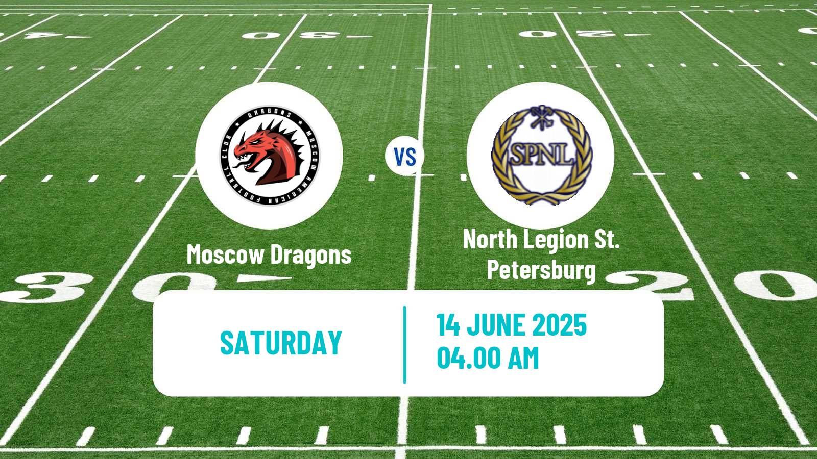 American football Russian Superleague American Football Moscow Dragons - North Legion St. Petersburg