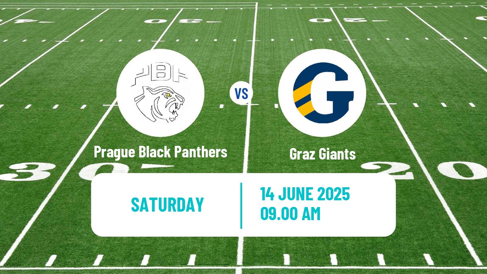 American football Austrian Football League Prague Black Panthers - Graz Giants