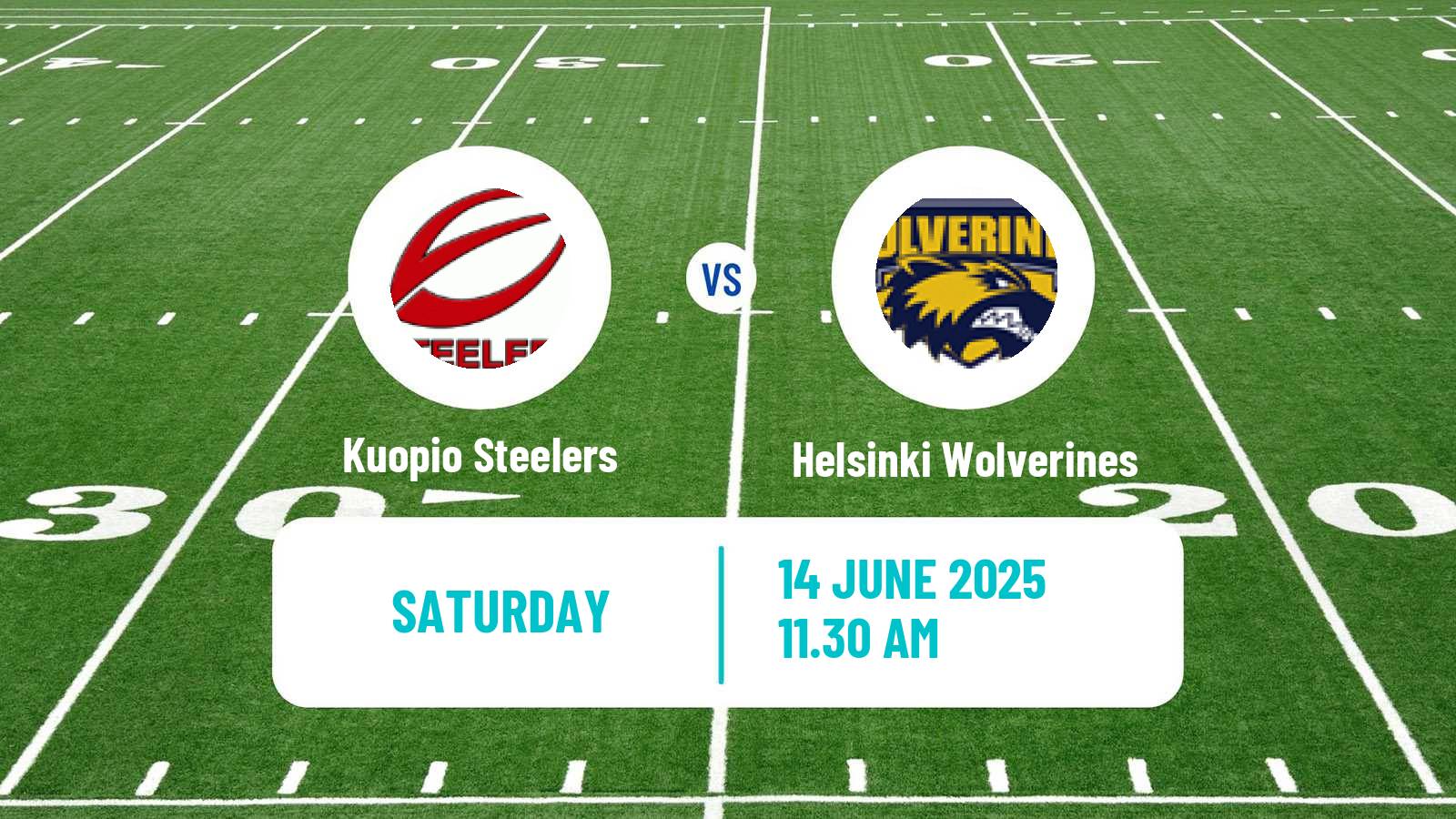 American football Finnish Vaahteraliiga Kuopio Steelers - Helsinki Wolverines
