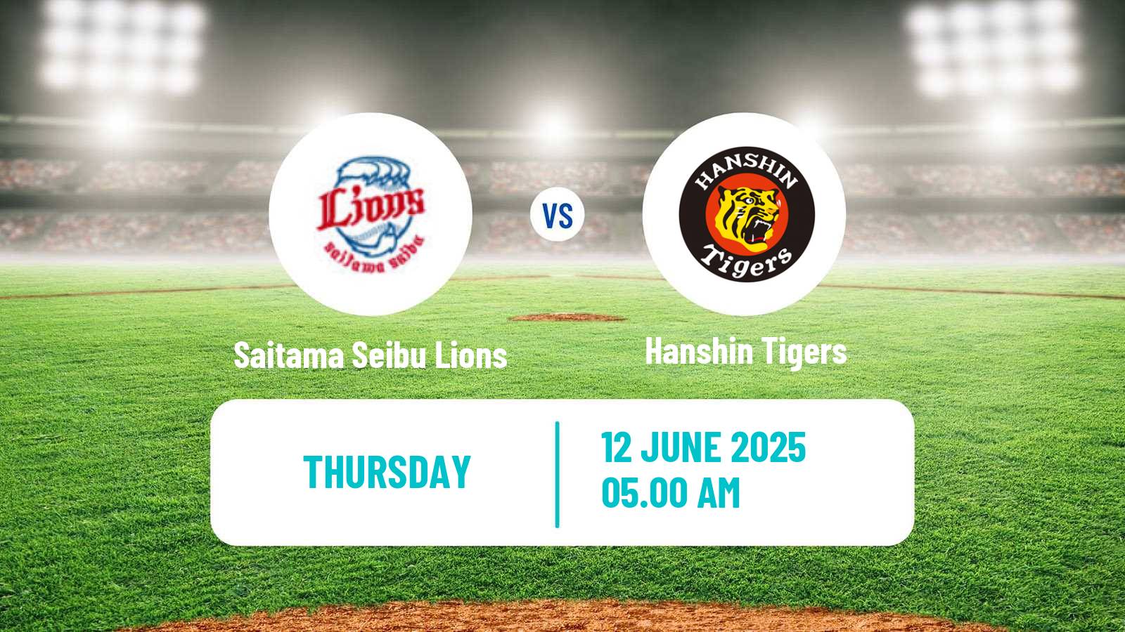 Baseball NPB Saitama Seibu Lions - Hanshin Tigers
