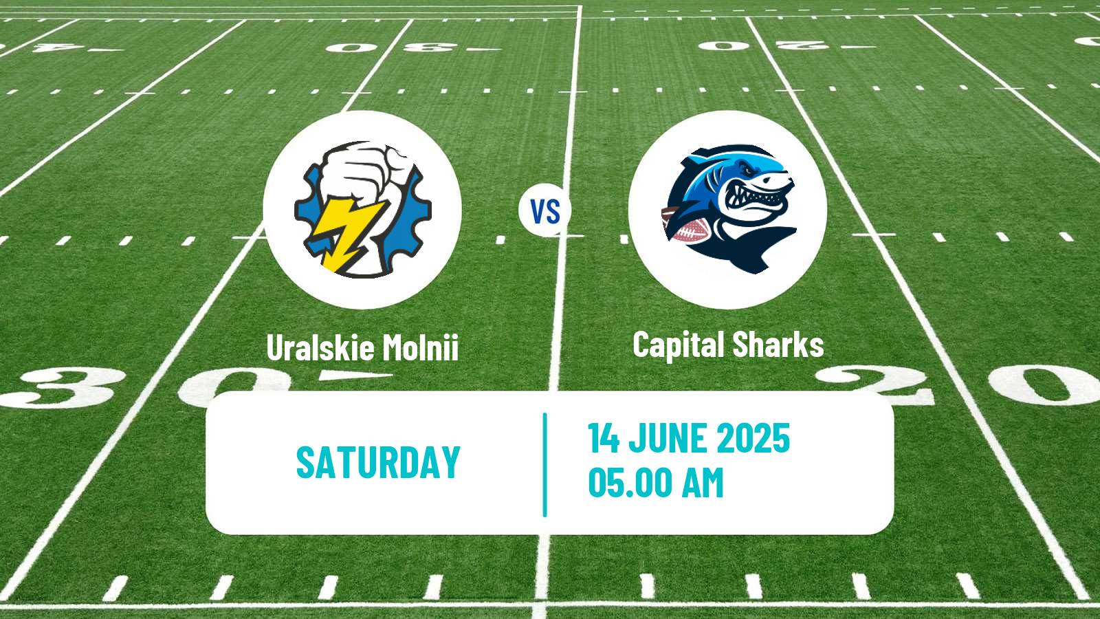 American football Russian Superleague American Football Uralskie Molnii - Capital Sharks