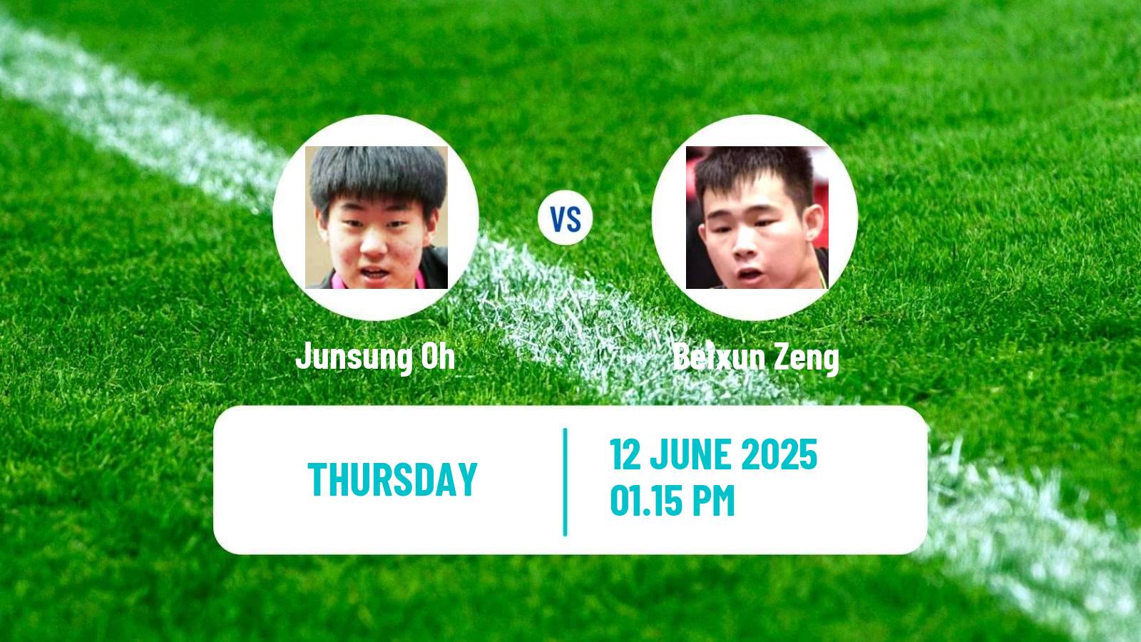 Table tennis Wtt Contender Skopje Men Junsung Oh - Beixun Zeng