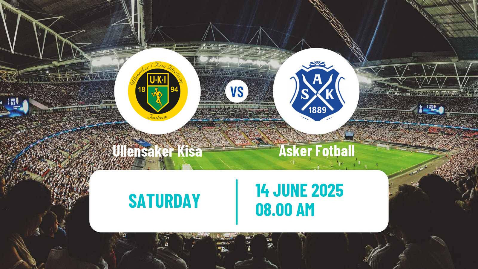 Soccer Norwegian Division 2 - Group 2 Ullensaker Kisa - Asker Fotball