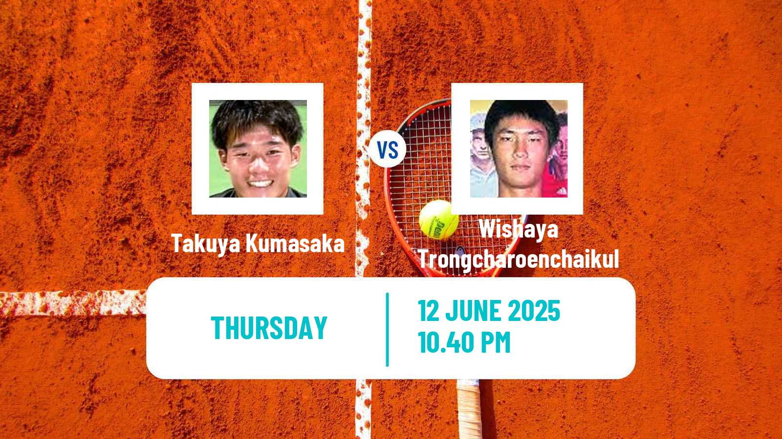 Tennis ITF M15 Luan 8 Men Takuya Kumasaka - Wishaya Trongcharoenchaikul