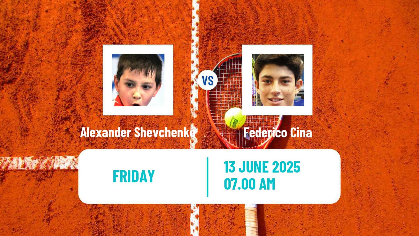 Tennis Bratislava Challenger Men Alexander Shevchenko - Federico Cina