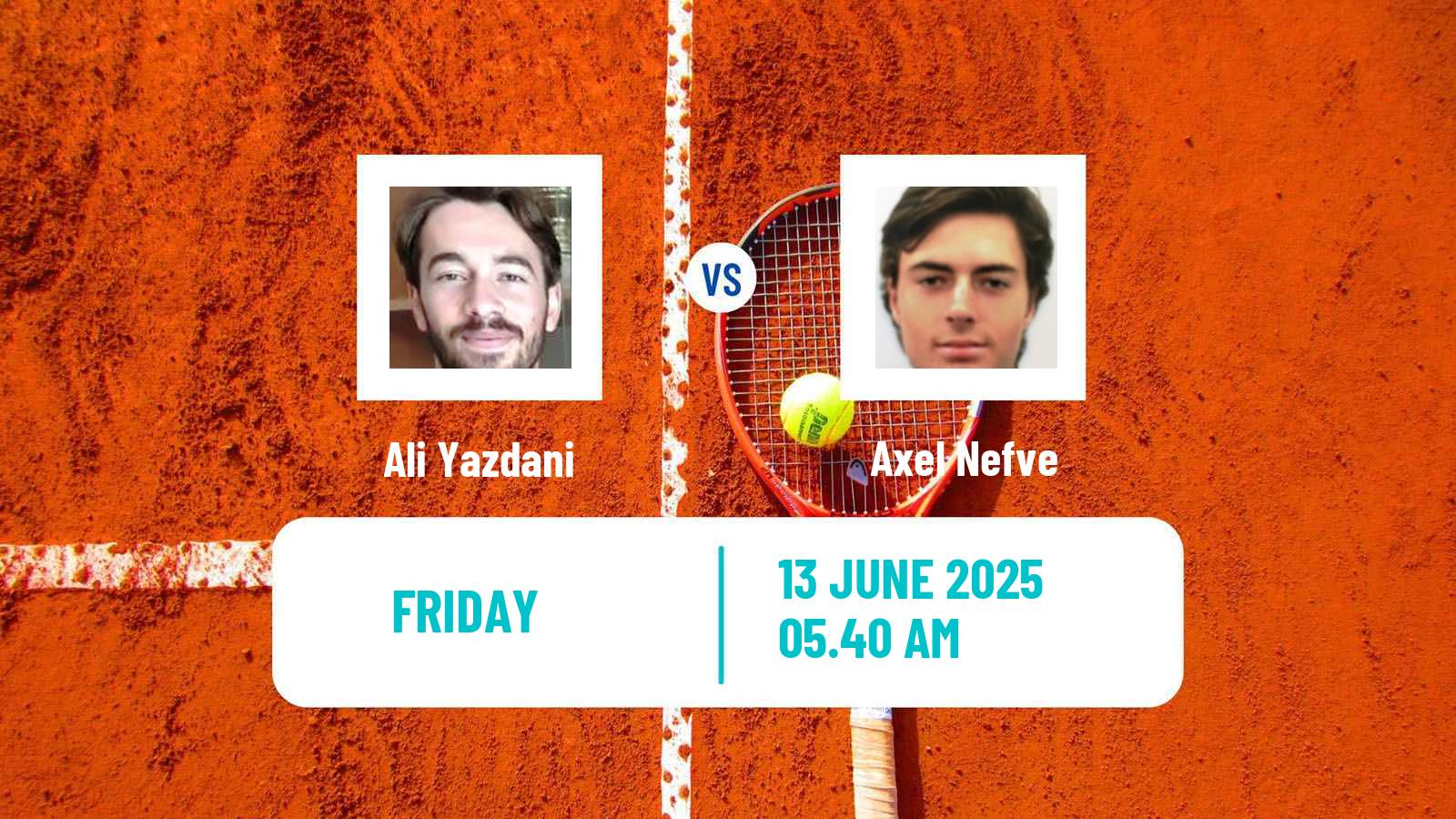 Tennis ITF M15 Kayseri 3 Men Ali Yazdani - Axel Nefve