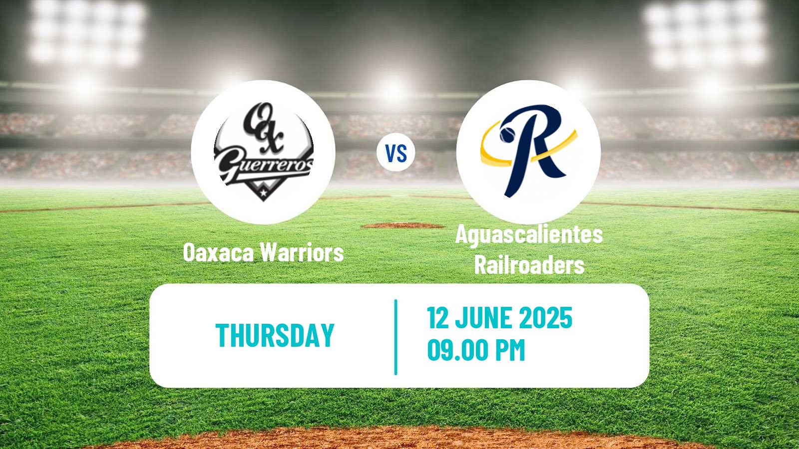 Baseball LMB Oaxaca Warriors - Aguascalientes Railroaders