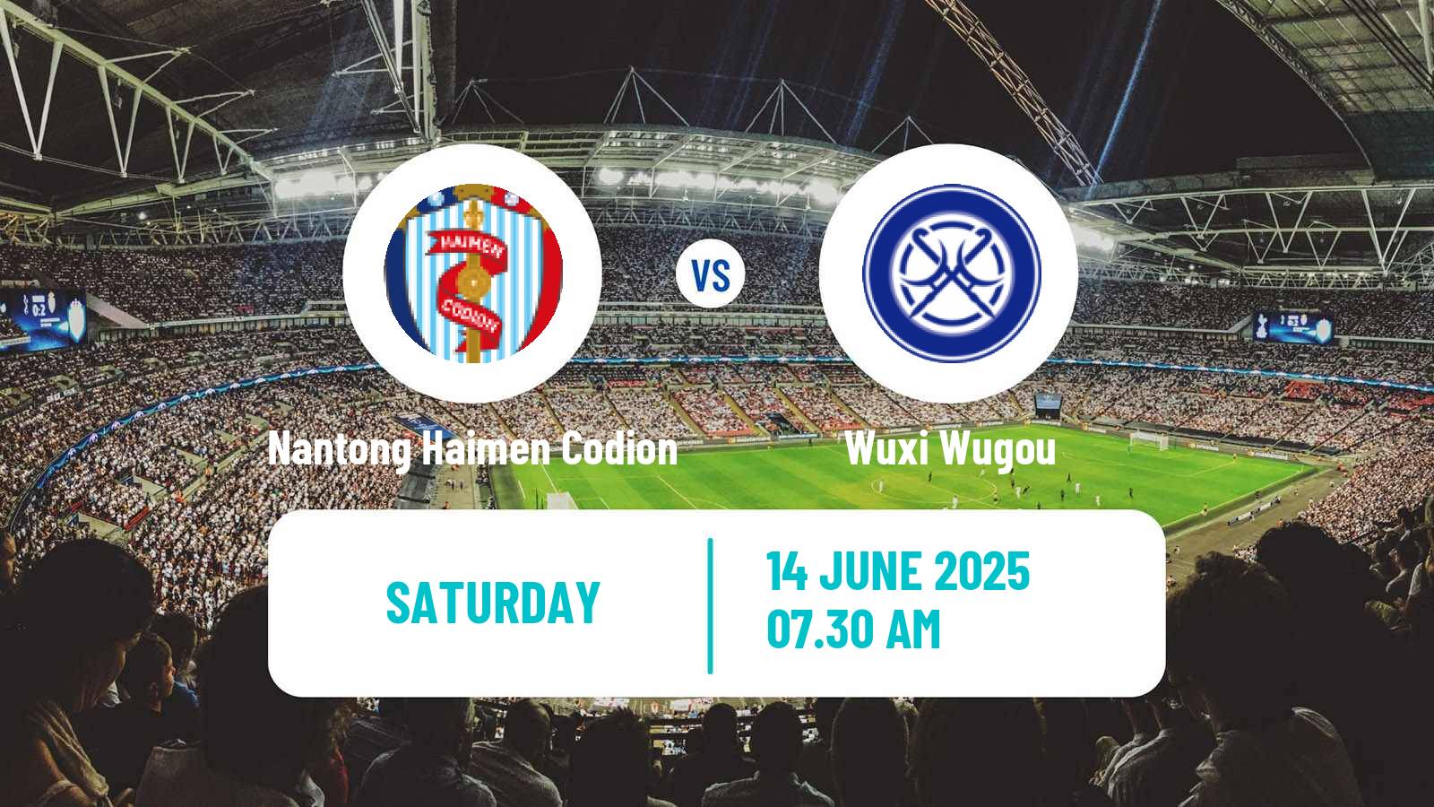 Soccer Chinese Yi League Nantong Haimen Codion - Wuxi Wugou
