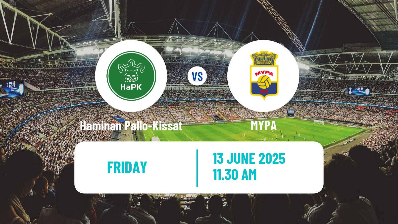 Soccer Finnish Kakkonen Group A Haminan Pallo-Kissat - MYPA