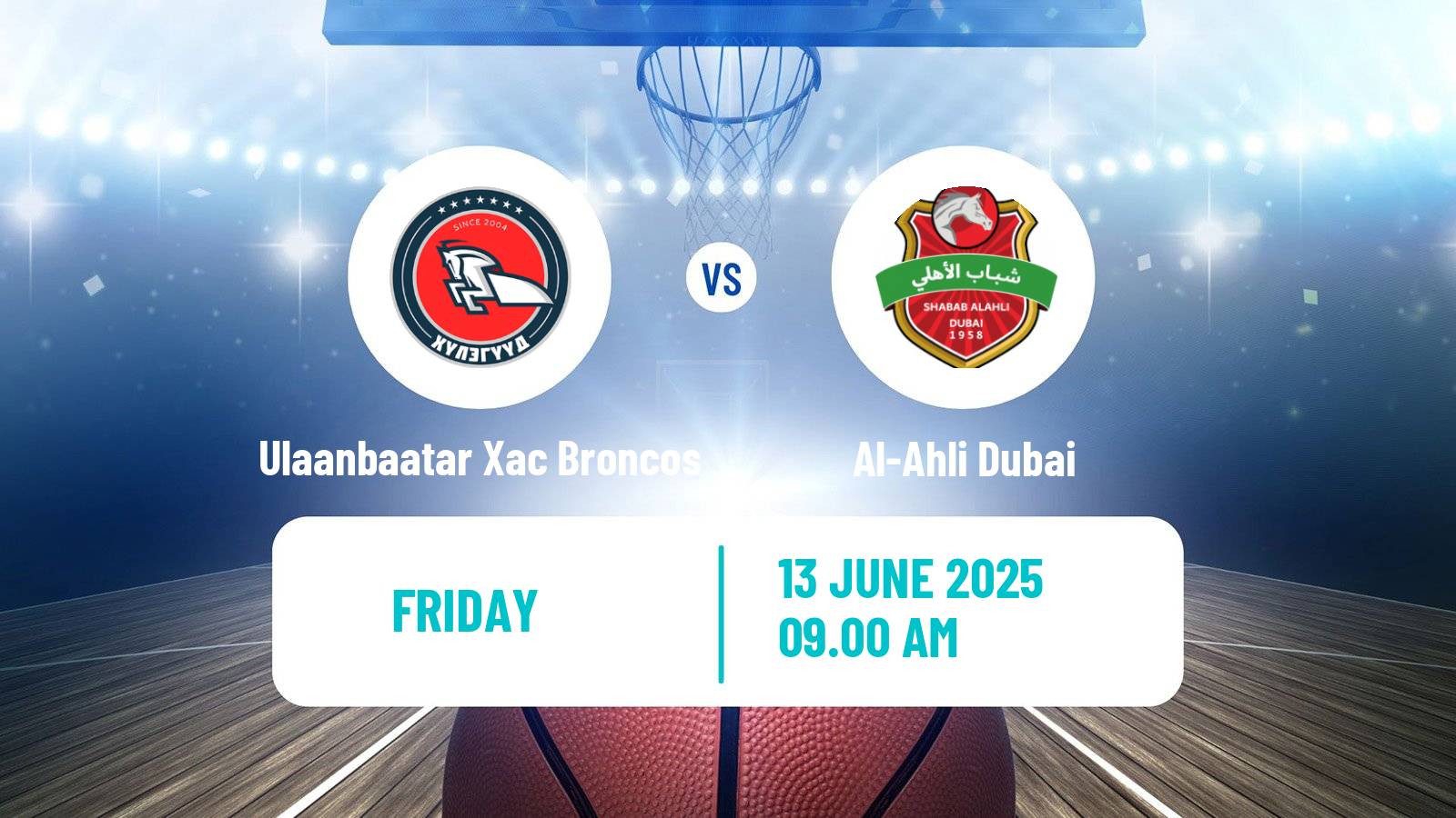 Basketball Asia Champions League Basketball Ulaanbaatar Xac Broncos - Al-Ahli Dubai