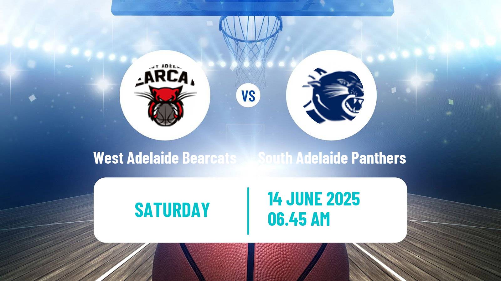 Basketball Australian NBL1 Central West Adelaide Bearcats - South Adelaide Panthers