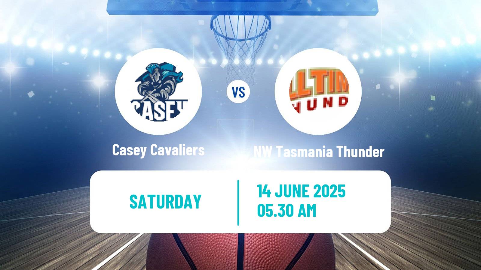 Basketball Australian NBL1 South Casey Cavaliers - NW Tasmania Thunder