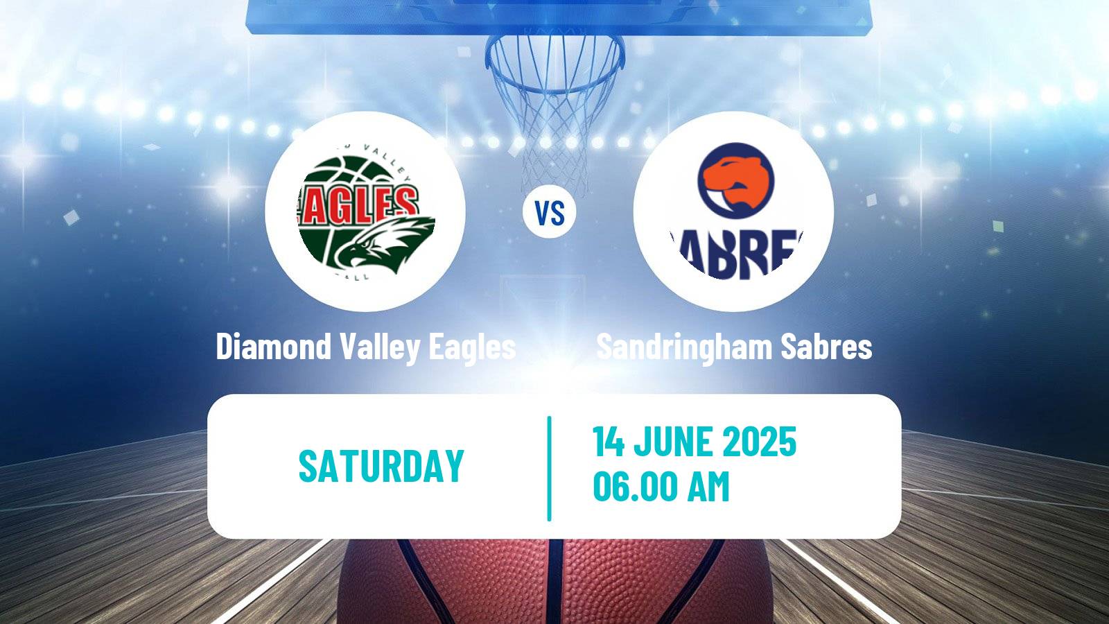 Basketball Australian NBL1 South Diamond Valley Eagles - Sandringham Sabres
